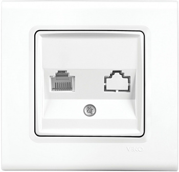 Розетка комп. Panasonic Linnera S 91400078-RU одинар. скрыт. IP20 белый (упак.:1шт)