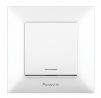 Переключатель Panasonic Arkedia Slim скрыт. 1кл. проходной с подсветкой IP20 белый (упак.:1шт) (WNTC00042WH-RU)