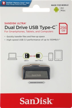 Флеш Диск Sandisk 256GB Ultra Dual Drive