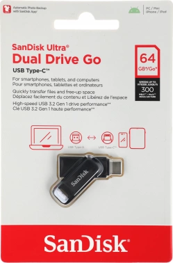 Флеш Диск Sandisk 64GB Ultra Dual Drive Go