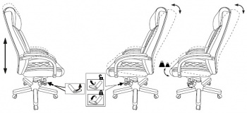 Кресло руководителя Бюрократ  T-9924WALNUT