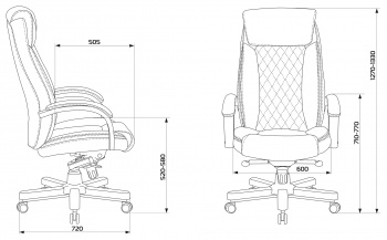 Кресло руководителя Бюрократ  T-9924WALNUT