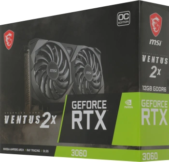 Видеокарта MSI PCI-E 4.0  RTX 3060 VENTUS 2X 12G OC