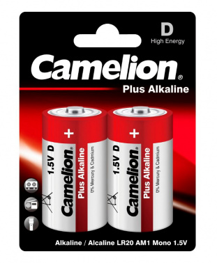 Батарея Camelion Plus Alkaline LR20-BP2