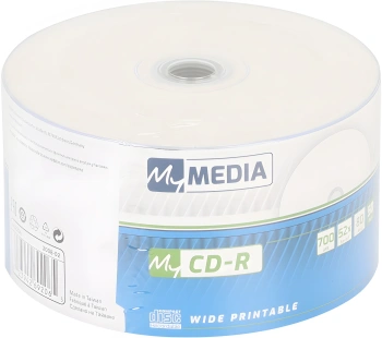 Диск CD-R MyMedia 700Mb 52x Pack wrap (50шт) Printable (69206)