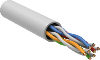 Кабель информационный ITK LC1-C5E04-128 кат.5E U/UTP 4 парыX24AWG нг(А)-LSLTx внутренний 305м белый