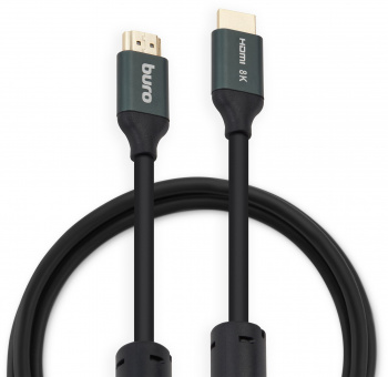 Кабель аудио-видео Buro HDMI (m)/HDMI (m) 1м. феррит.кольца позолоч.конт. черный (BHP-HDMI-2.1-1G)