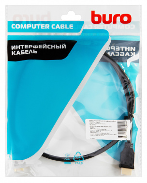 Кабель аудио-видео Buro HDMI (m)/HDMI (m) 1м. черный (BHP-HDMI-2.1-1)