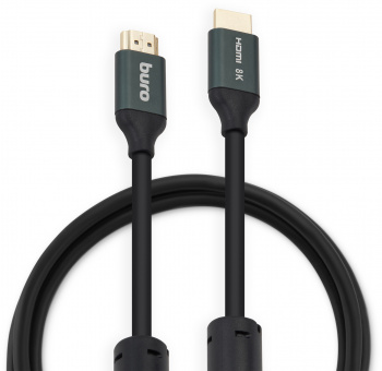 Кабель аудио-видео Buro HDMI (m)/HDMI (m) 2м. феррит.кольца позолоч.конт. черный (BHP-HDMI-2.1-2G)