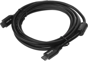 Кабель аудио-видео Buro HDMI (m)/HDMI (m) 3м. феррит.кольца позолоч.конт. черный (BHP-HDMI-2.1-3G)