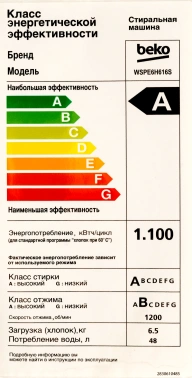 Стиральная машина Beko WSPE6H616S