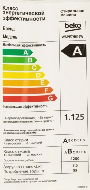 Стиральная машина Beko WSPE7H616W