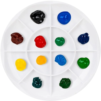 Палитра для смешивания красок Deli 68305 круглая D135мм