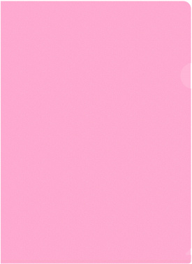 Папка-уголок Бюрократ Pastel -EPAST/PINK A4 пластик 0.18мм розовый