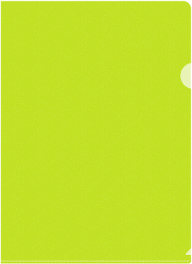 Папка-уголок Бюрократ Double Neon DNECLETT A4 пластик 0.18мм салатовый