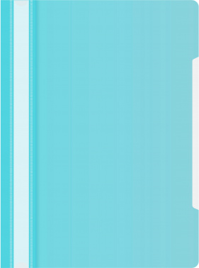 Папка-скоросшиватель Бюрократ Pastel -PSLPAST/BLUE A4 прозрач.верх.лист пластик голубой 0.14/0.18