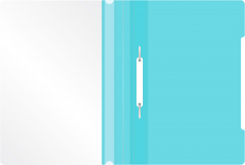 Папка-скоросшиватель Бюрократ Pastel -PSLPAST/BLUE A4 прозрач.верх.лист пластик голубой 0.14/0.18