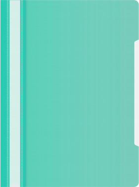 Папка-скоросшиватель Бюрократ Pastel -PSLAST/GRN A4 прозрач.верх.лист пластик мятный 0.14/0.18