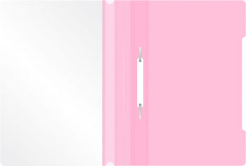 Папка-скоросшиватель Бюрократ Pastel -PSLPAST/PINK A4 прозрач.верх.лист пластик розовый 0.14/0.18