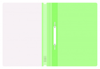 Папка-скоросшиватель Бюрократ Double Neon -PSLDNE/LETT A4 прозрач.верх.лист пластик салатовый 0.14/0.18