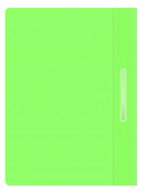 Папка-скоросшиватель Бюрократ Double Neon -PSLDNE/LETT A4 прозрач.верх.лист пластик салатовый 0.14/0.18