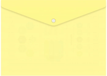 Конверт на кнопке Бюрократ Pastel -PKPAST/YEL A4 пластик 0.18мм желтый