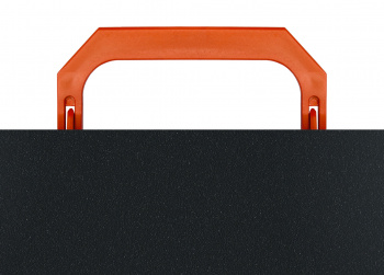 Портфель Бюрократ Black Opal BLPP01OR 1 отдел. A4 пластик 0.7мм черный/оранжевый