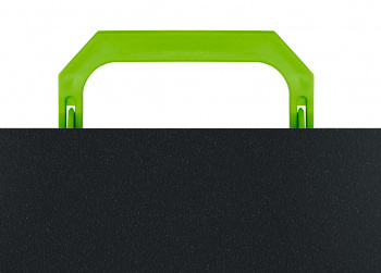 Портфель Бюрократ Black Opal BLPP01LETT 1 отдел. A4 пластик 0.7мм черный/салатовый