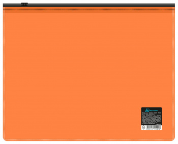 Папка на молнии ZIP Бюрократ Double Neon DNEBPM4AORBL A4+ полипропилен 0.15мм оранжевый цвет молнии черный