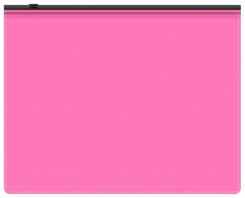 Папка на молнии ZIP Бюрократ Double Neon DNEBPM4APINKBL A4+ полипропилен 0.15мм розовый цвет молнии черный