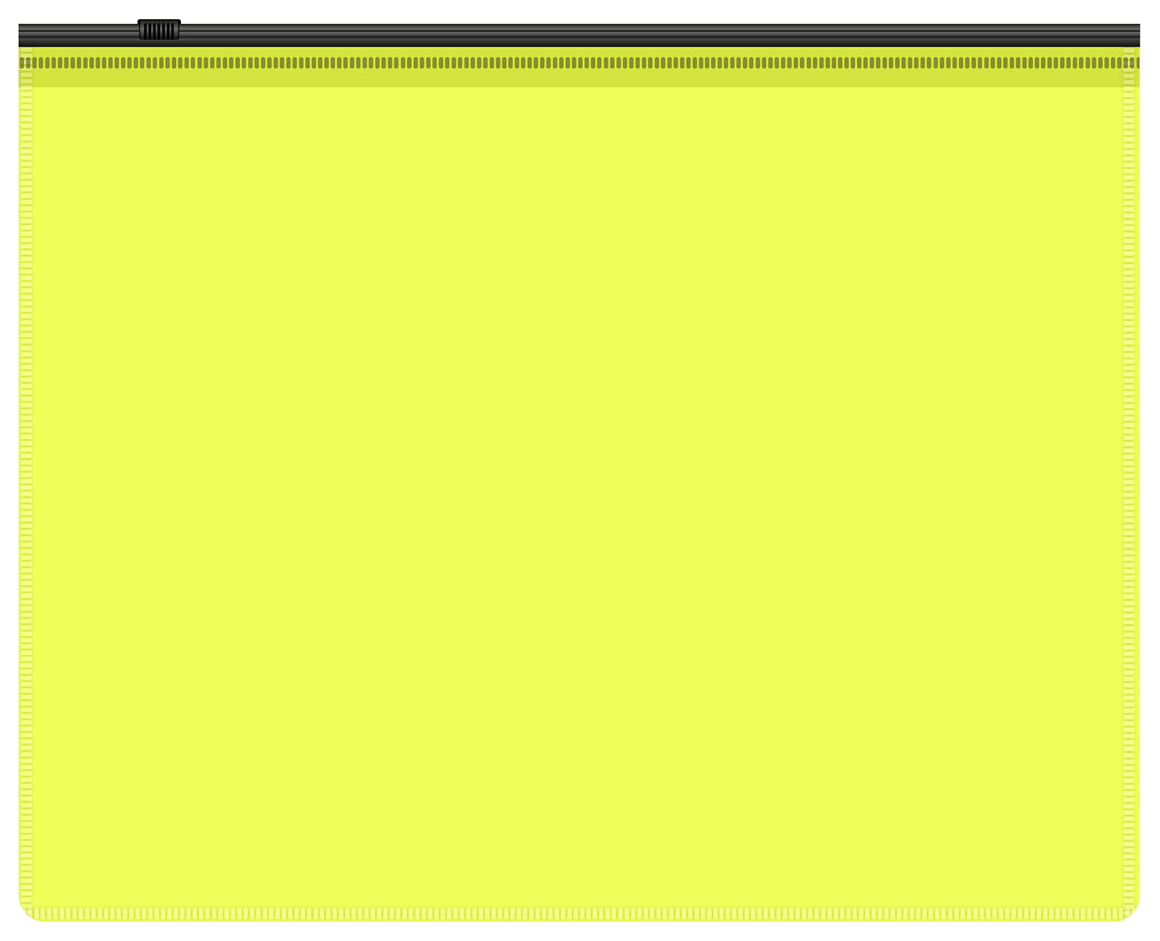 Папка на молнии ZIP Бюрократ Double Neon DNEBPM4AYELBL A4+ полипропилен 0.15мм желтый цвет молнии черный