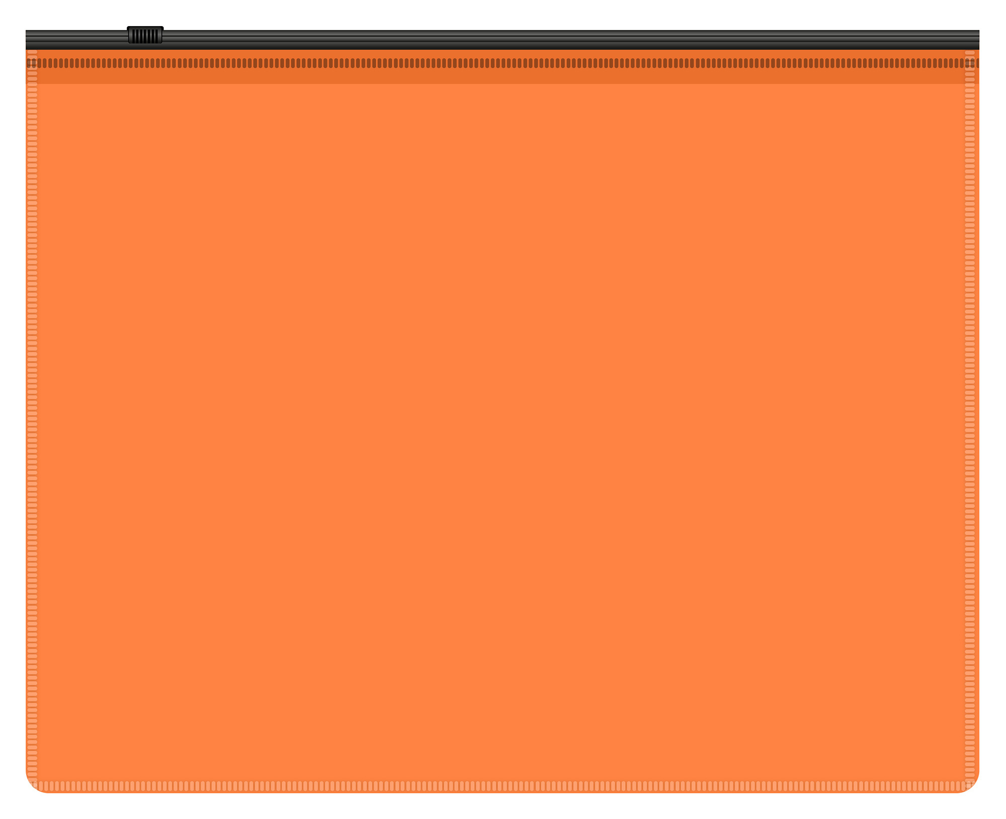 Папка на молнии ZIP Бюрократ Double Neon DNEBPM5AORBL A5 полипропилен 0.15мм оранжевый цвет молнии черный