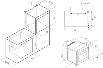Духовой шкаф Электрический Krona Sonata 45