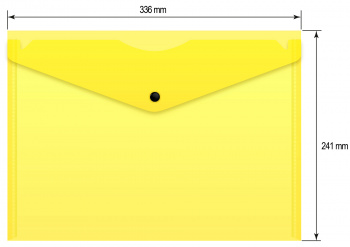 Конверт на кнопке Бюрократ Double Neon DNEPK803A4YEL A4 гориз. пластик 0.15мм желтый
