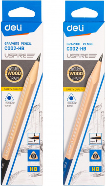 Карандаш ч/г Deli  EC002-HB