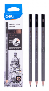 Карандаш ч/г Deli  EC005-2B