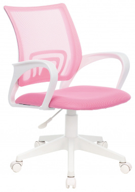 Кресло Бюрократ CH-W695NLT розовый TW-06A TW-13A сетка, ткань крестовина пластик пластик белый