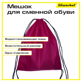 Сумка для обуви Silwerhof ассорти 34x42см 1 отдел. б/карм. нейлон