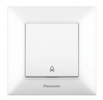 Кнопка звонка Panasonic Arkedia Slim скрыт. 1кл. IP20 белый (упак.:1шт) (WNTC00192WH-RU)