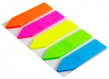 Закладки самокл. пластиковые Silwerhof 45x12мм 5цв.в упак. 25лист стрелки европодвес