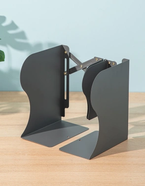 Подставка-ограничитель для книг Deli 78631BLACK 114х114х220мм расшир. металл цв.черный