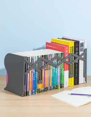 Подставка-ограничитель для книг Deli 78631BLACK 114х114х220мм расшир. металл цв.черный