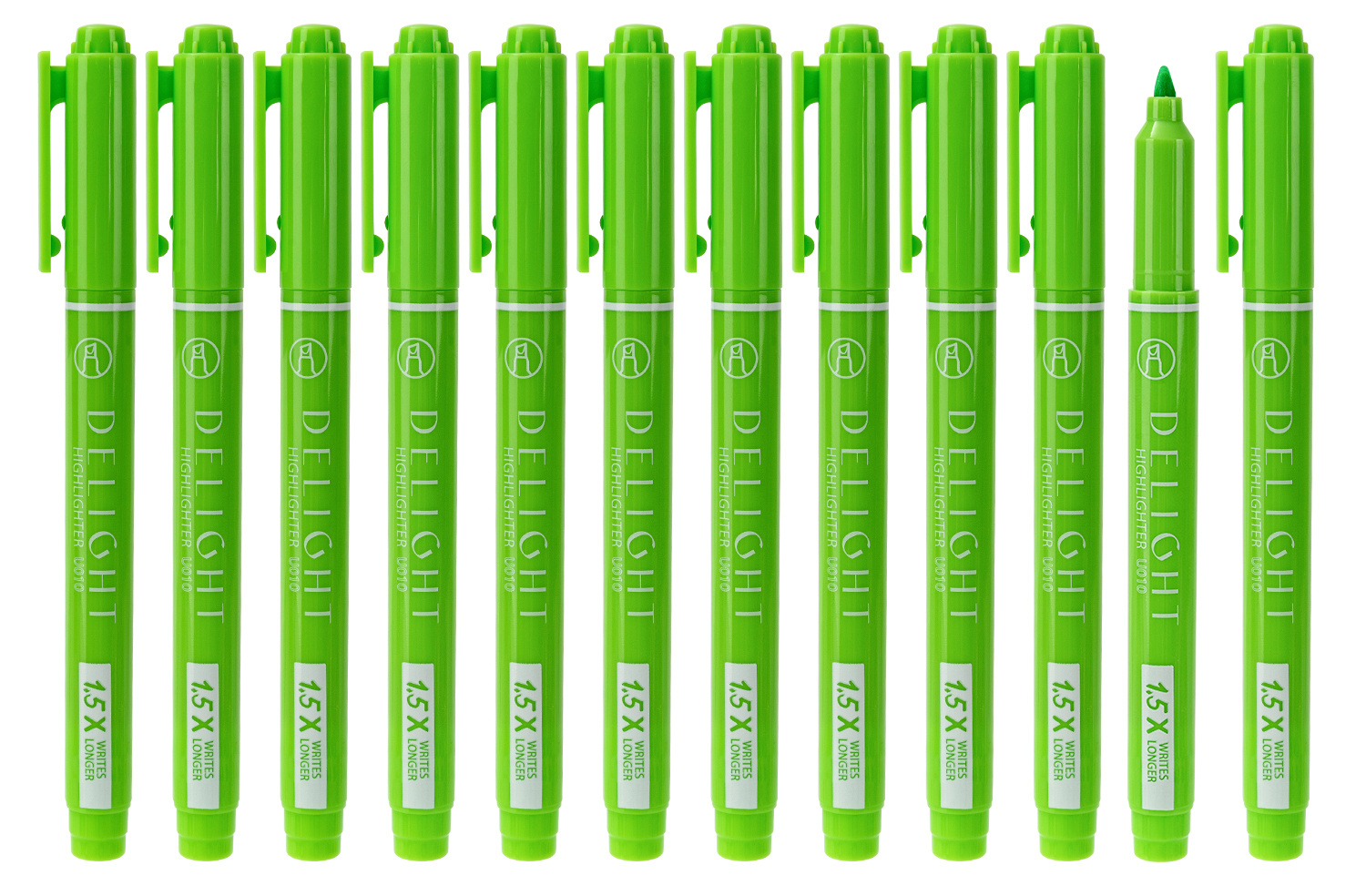 Текстовыделитель Deli EU010-GN скошенный пиш. наконечник 1-4мм зеленый