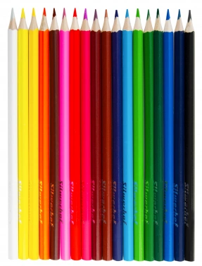 Карандаши цв. Silwerhof Веселые друзья 2.65мм трехгран. дерево ассорти 18цв. коробка/европод.