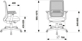 Кресло Бюрократ  MC-W611N