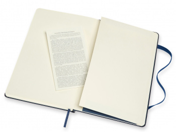 Блокнот Moleskine CLASSIC DOUBLE NB313HB20 Large 130х210мм 240стр. линейка/нелинованный твердая обложка синий
