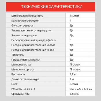 Мясорубка Starwind SMG3110