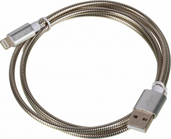 Кабель USB (m)-Lightning (m) 1м серебристый