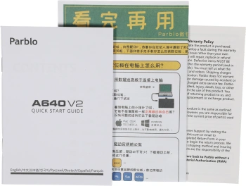 Графический планшет Parblo A640 V2