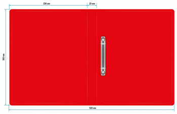 Папка на 2-х кольцах Buro -ECB413/2RRED A4 пластик 0.5мм красный